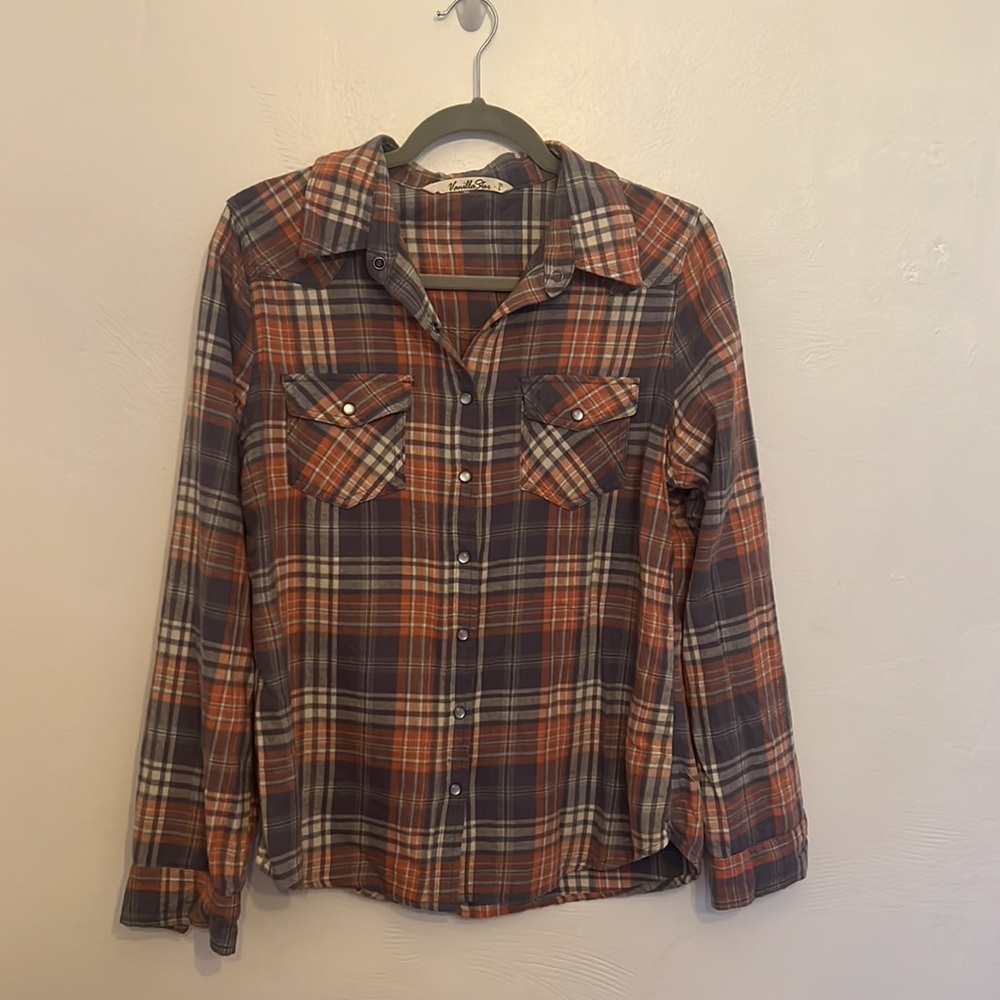 Vanilla Star flannel, NWOT, L